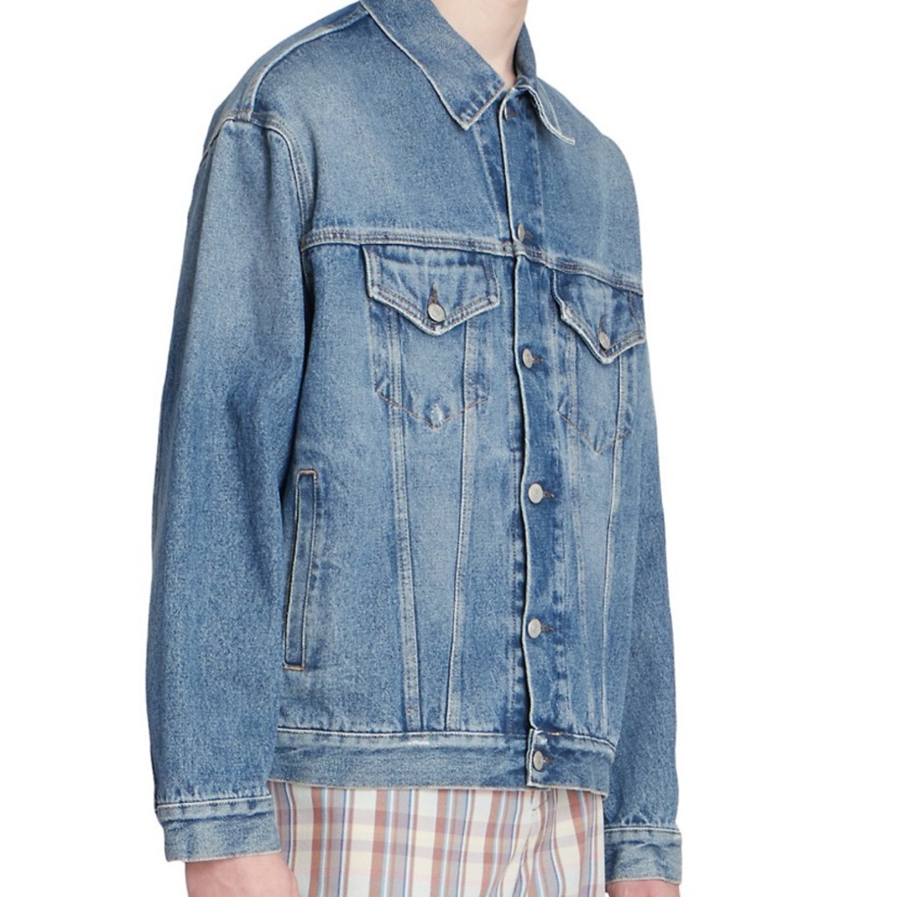 Acne “robin” denim jacket men’s size size 46 color mid blue - Picture 8 of 8